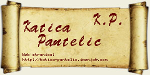 Katica Pantelić vizit kartica